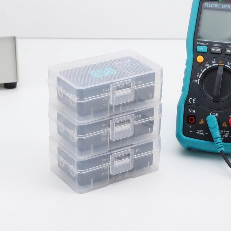 Home Security Project - 9V Battery Holder Case 5PCS Transparent