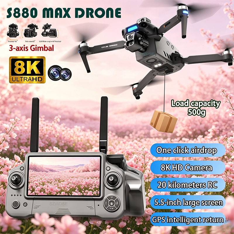 Home Security Cameras Outdoor - 2026 New 8K Dual Camera Drone