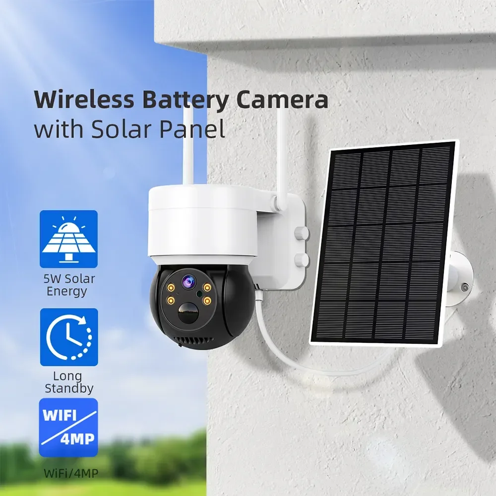 Home Security Cameras Wireless - WIFI Solar Camera 2MP PIR Human