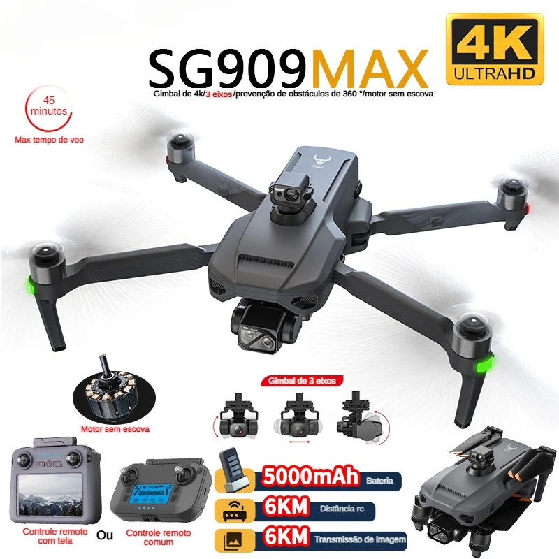 Home Security Cameras Outdoor - ZLL SG909 SG909MAX Professional Drone With