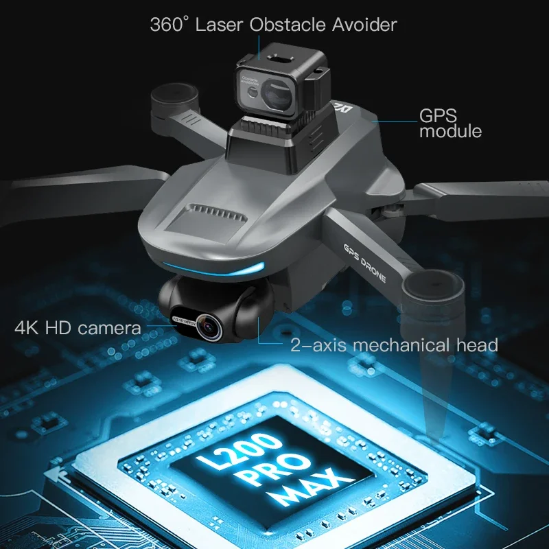 L200 PRO MAX Drone 4K 2-Axis P - Home Security Cameras Outdoor reseña y precio