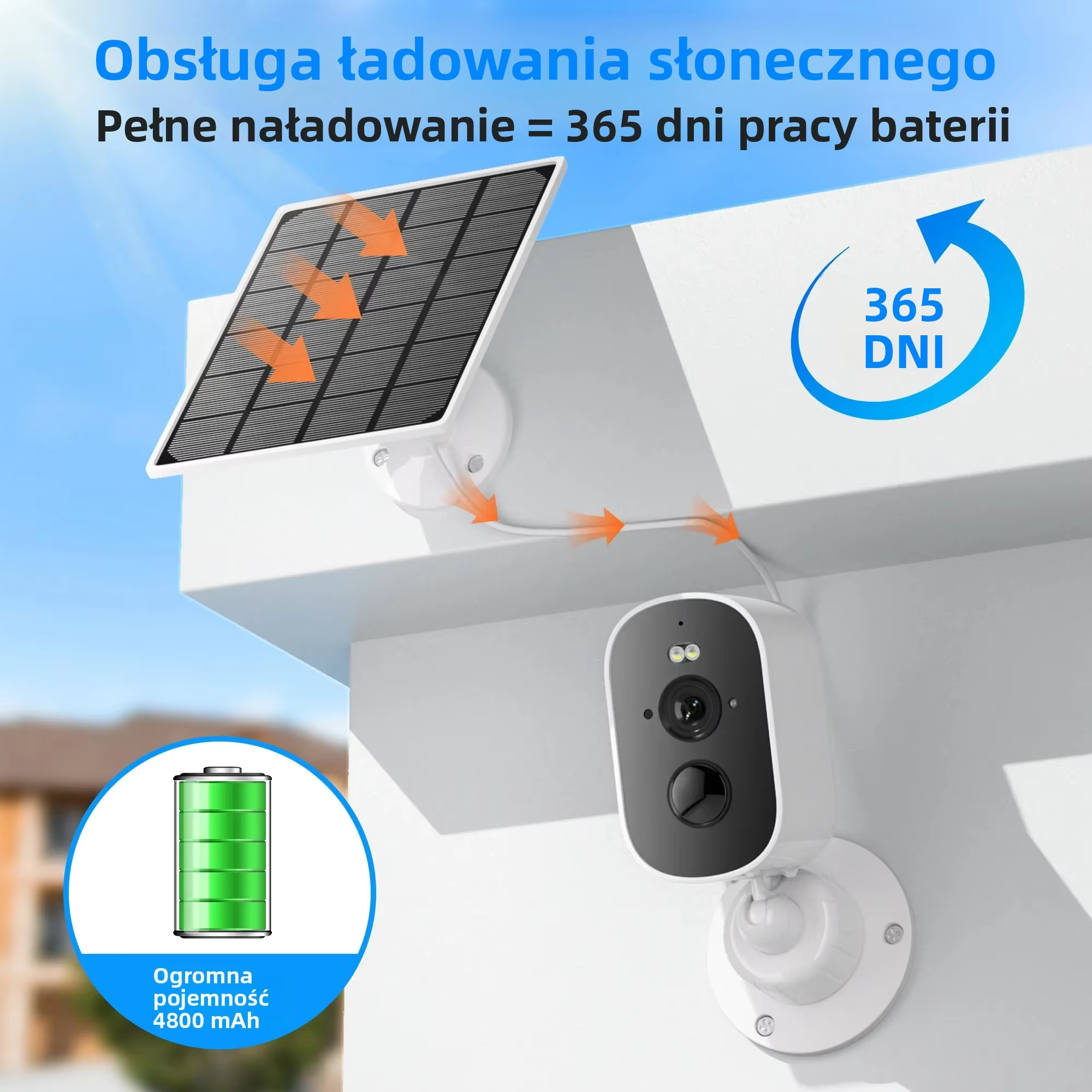 5MP WiFi Solar Security Camera - Home Security Cameras Wireless reseña y precio