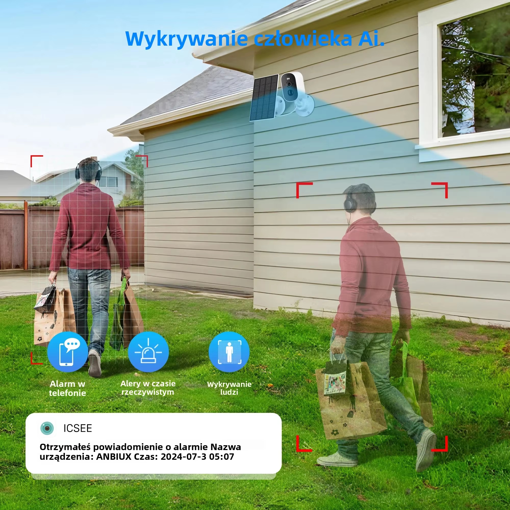 5MP WiFi Solar Security Camera - Home Security Cameras Wireless reseña y precio