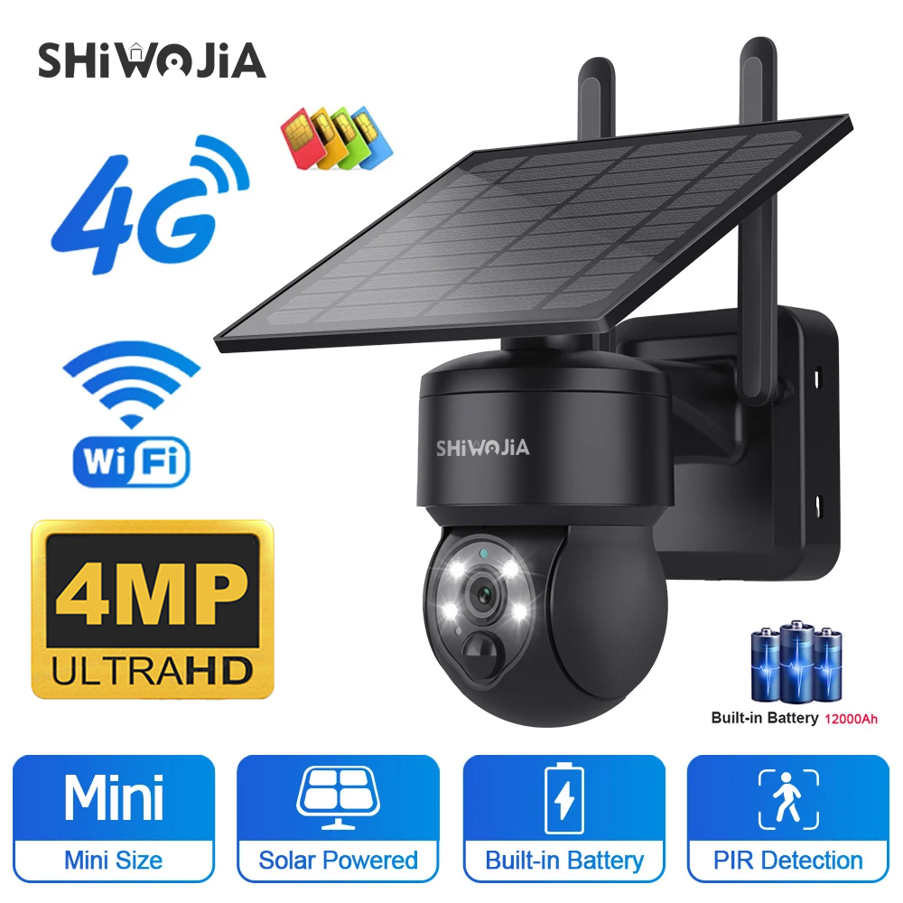 SHIWOJIA WIFI Wireless PTZ Sol - Home Security Cameras Wireless reseña y precio
