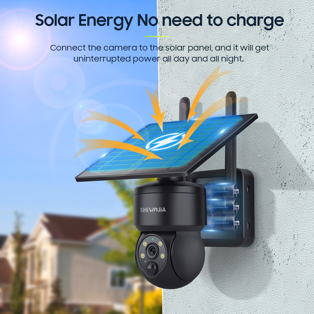 SHIWOJIA WIFI Wireless PTZ Sol - Home Security Cameras Wireless reseña y precio