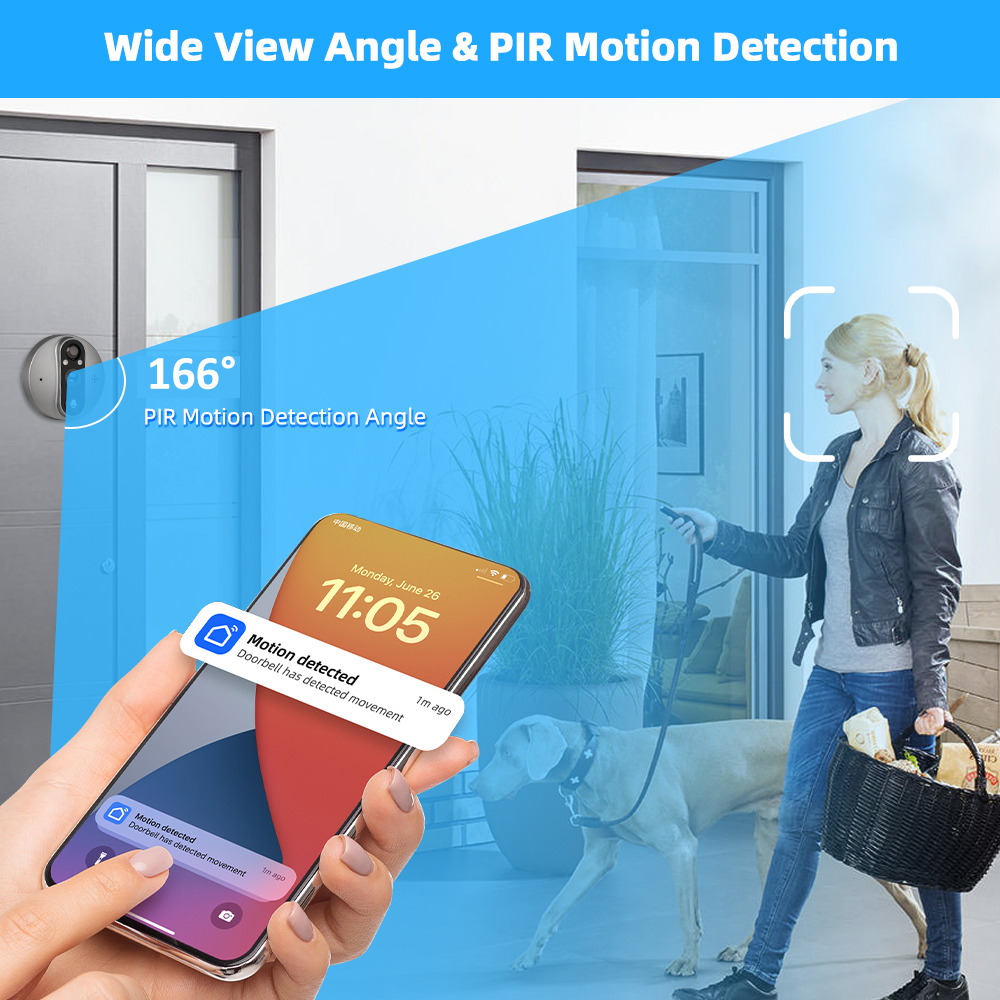 3MP WiFi Smart Tuya Peephole 5 - Home Security Adt reseña y precio