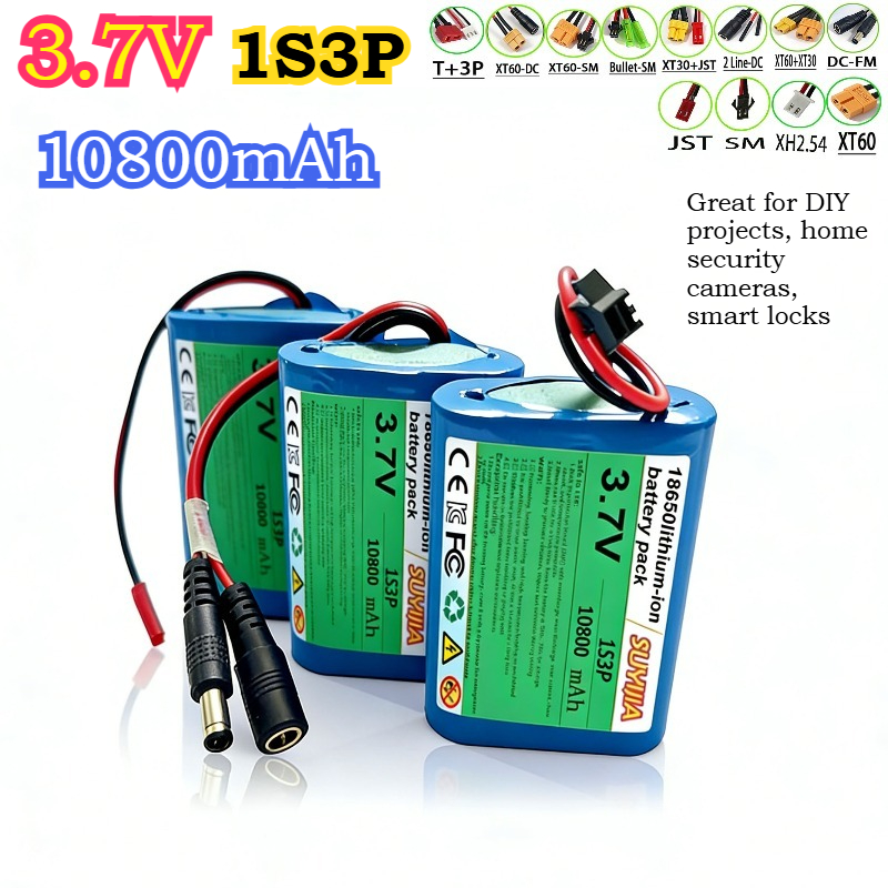 3.7V 10800mAh 1S3P 18650 Brand - Home Security Project reseña y precio