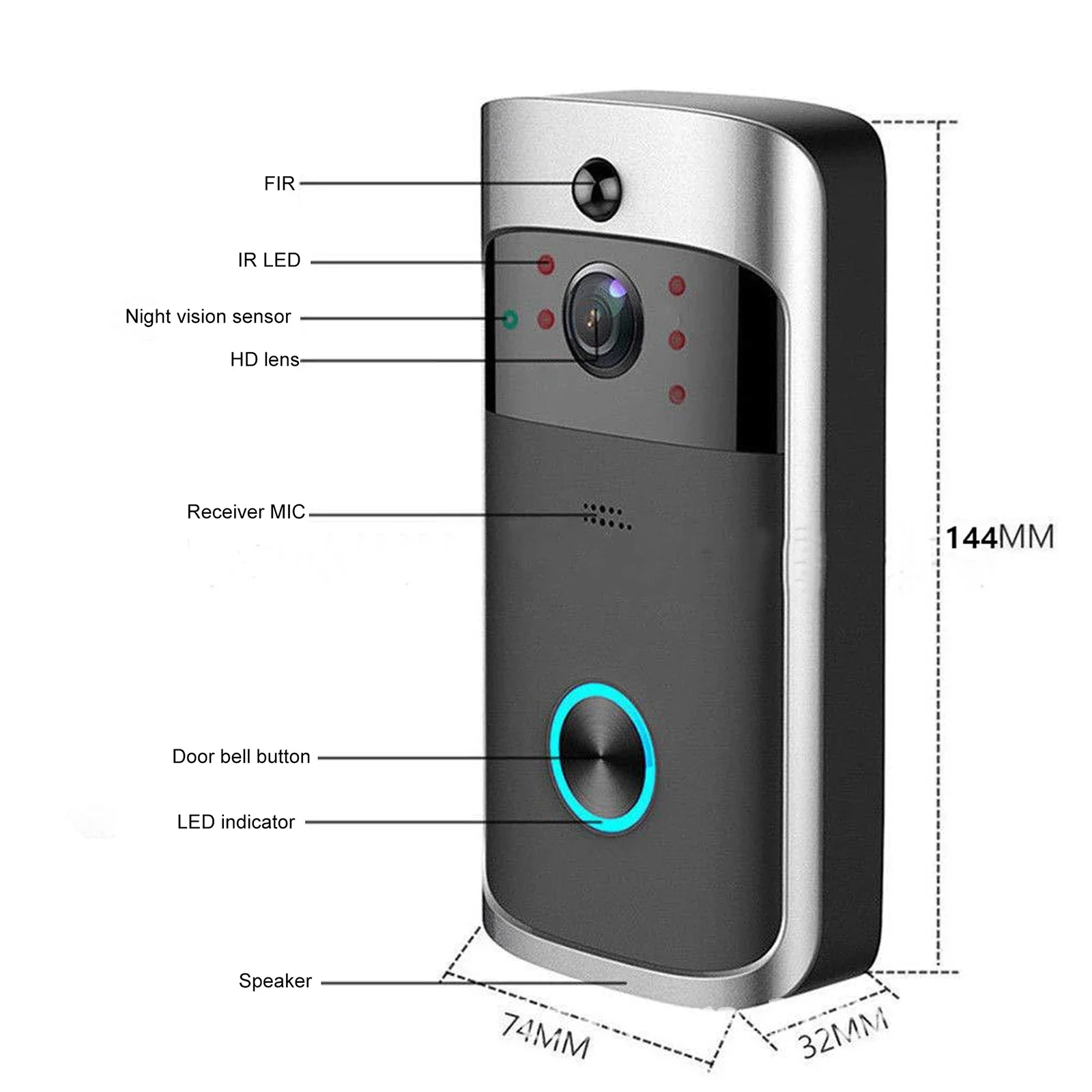 2026 NEW V5 Video Door Bell Wi - Home Security Adt reseña y precio