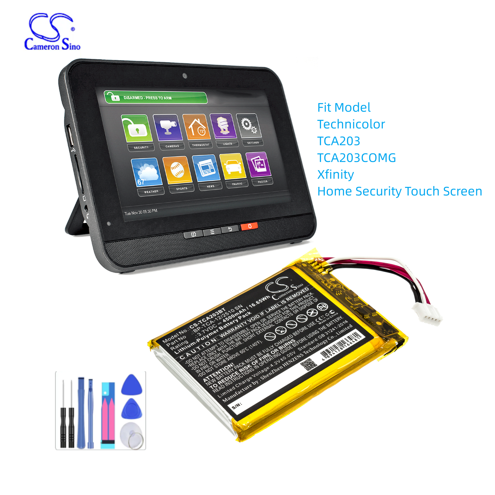 Alarm System Battery For Techn - Home Security Systems Xfinity reseña y precio