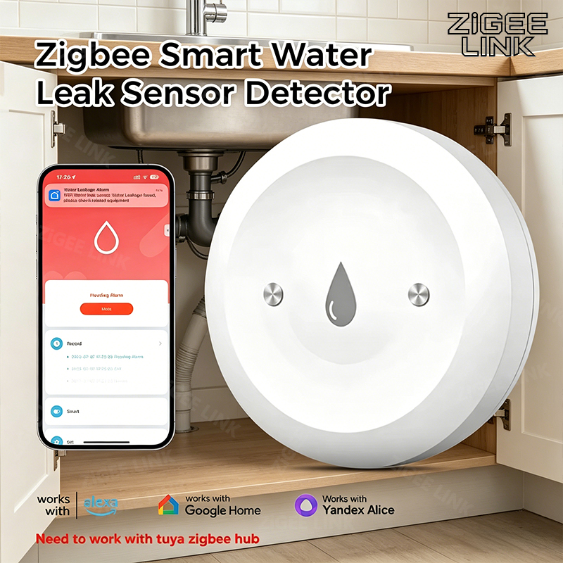 Zigbee3.0 Smart Water Leak Sen - Home Security Alexa reseña y precio