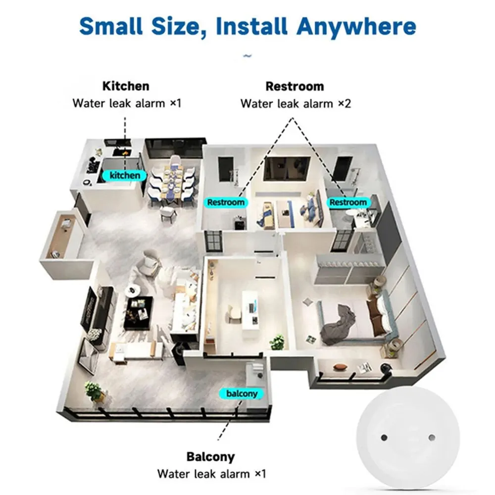 Zigbee3.0 Smart Water Leak Sen - Home Security Alexa reseña y precio