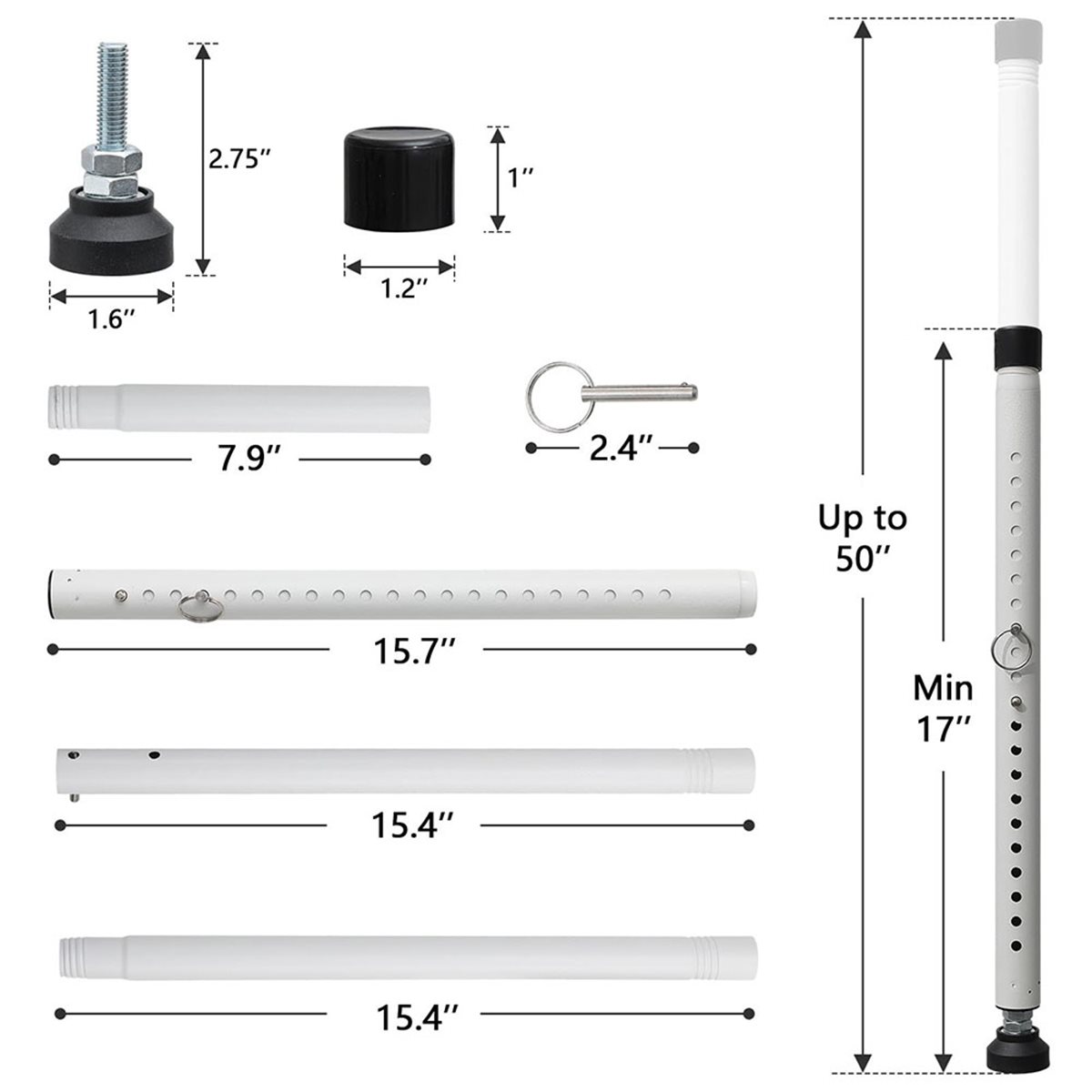 Sliding Door Security Bar, 17- - Home Security Tips reseña y precio