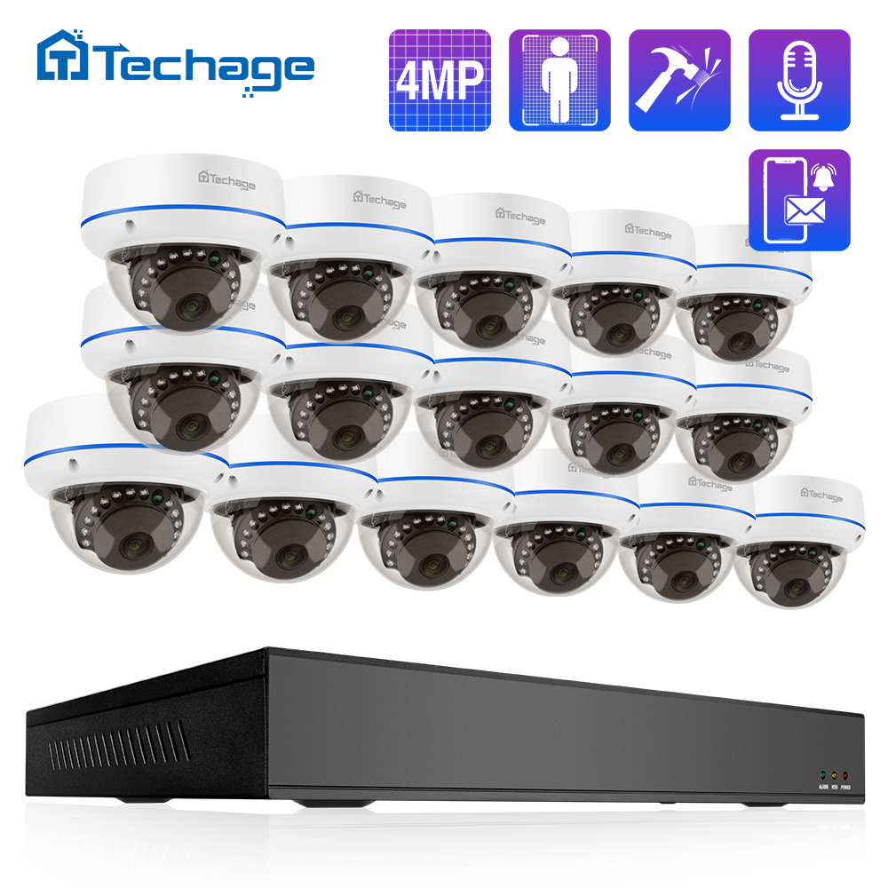 Techage HD 4MP 16CH POE Survei - Home Security Adt reseña y precio