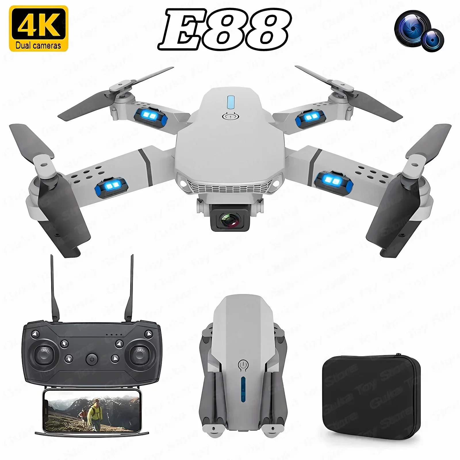 E88 Pro WIFI FPV Drone Wide An - Home Security Cameras Outdoor reseña y precio