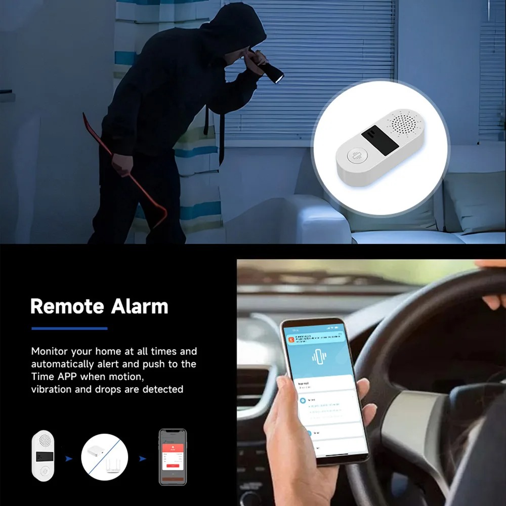 Tuya WiFi Vibration Sensor - 1 - Home Security Alexa reseña y precio