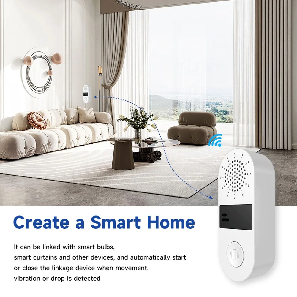 Tuya WiFi Vibration Sensor - 1 - Home Security Alexa reseña y precio