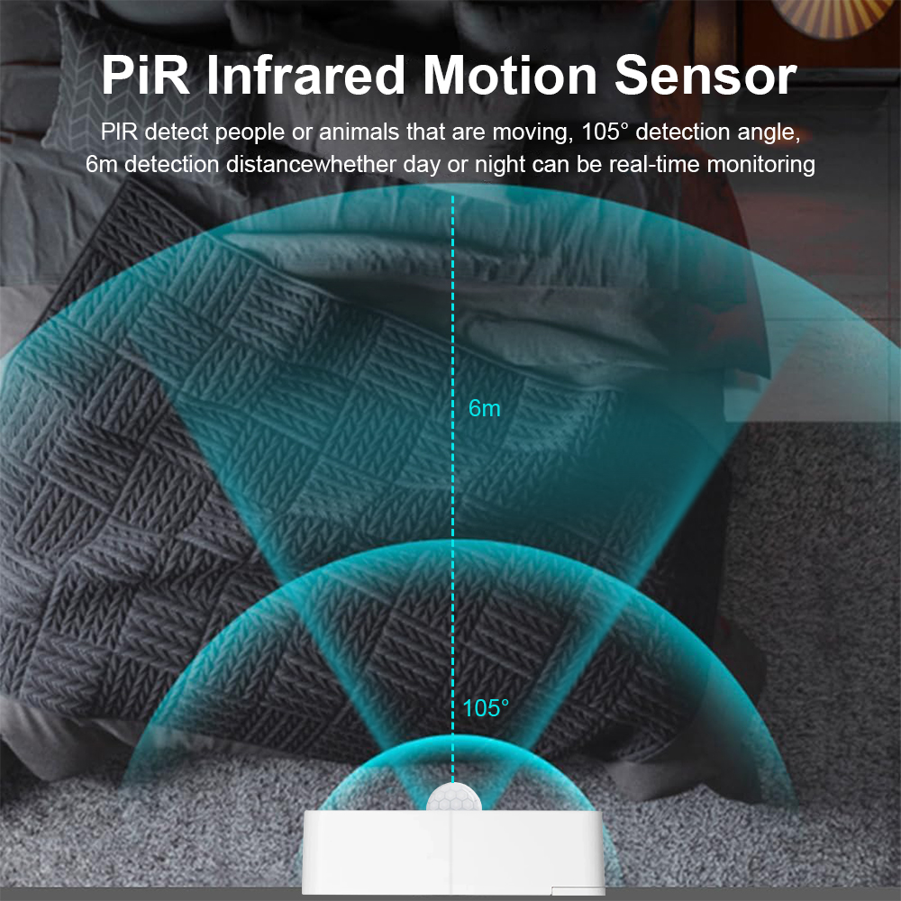 New Tuya WiFi PIR Motion Detec - Home Security Alexa reseña y precio