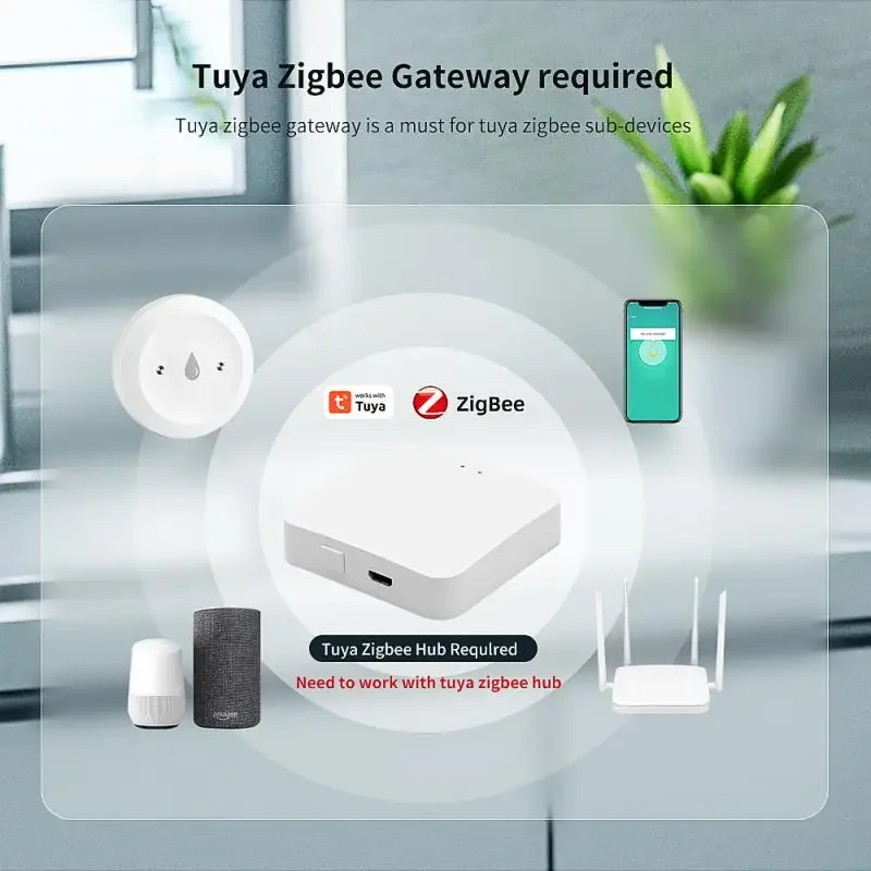 For Tuya Zigbee Smart Water Le - Home Security Alexa reseña y precio