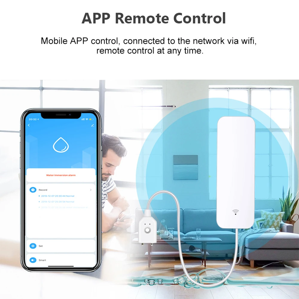 Tuya WiFi Zigbee Water Sensor  - Home Security Alexa reseña y precio