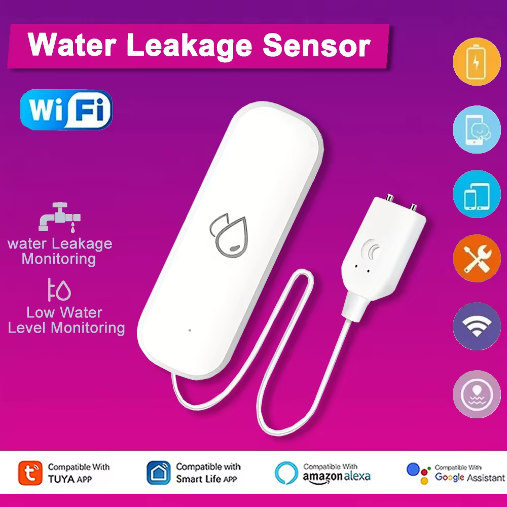 Tuya WiFi Water Leakage Alarm  - Home Security Alexa reseña y precio
