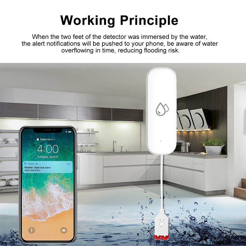 Tuya WiFi Water Leakage Alarm  - Home Security Alexa reseña y precio