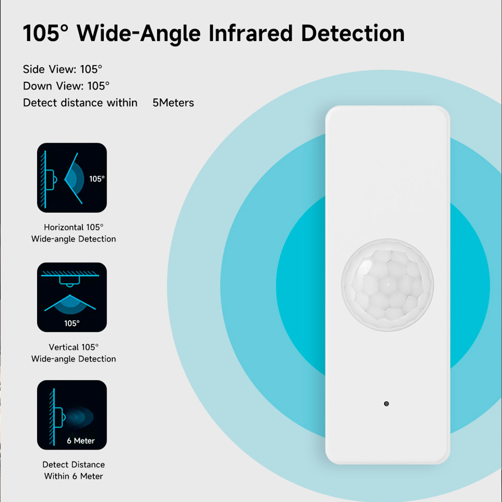 WiFi Smart PIR Motion Sensor T - Home Security Alexa reseña y precio