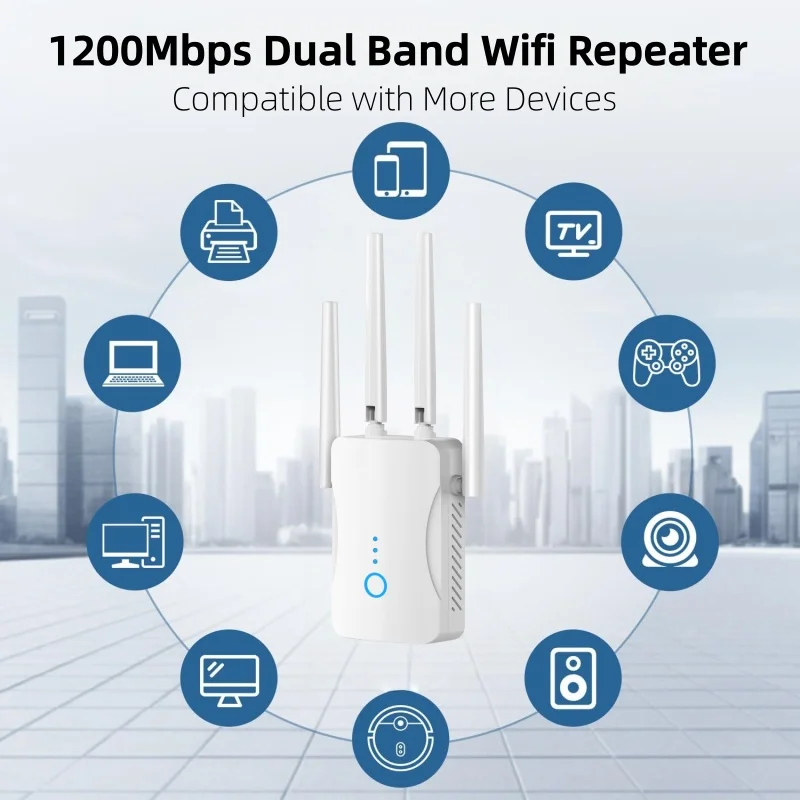 1200Mbps Dual Band WiFi Repeat - Home Security Network reseña y precio