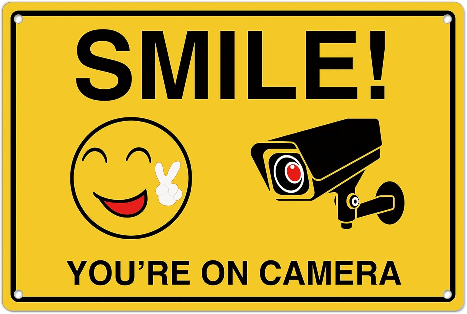 Smile Youre On Camera Signs ;  - Home Security Adt reseña y precio