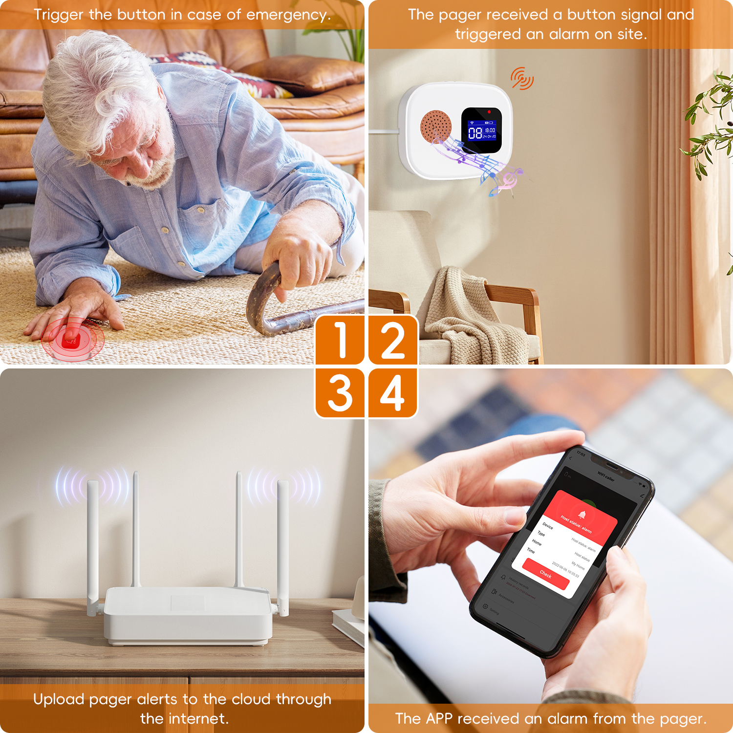 Emergency Call Button for Seni - Home Security Network reseña y precio