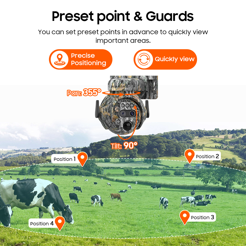 INQMEGA 8MP Solar Powered Came - Home Security Cameras Wireless reseña y precio