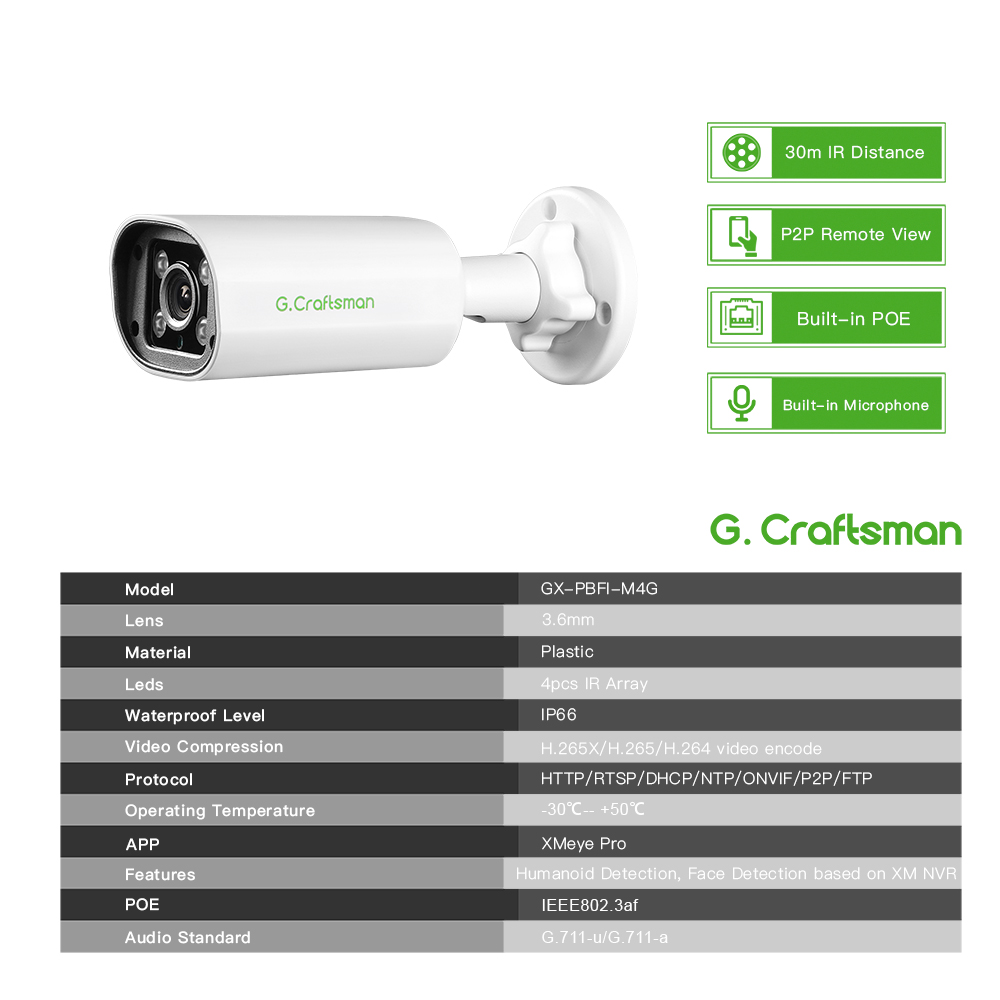 C GC PB 4MP POE IP Camera,Buil - Home Security Adt reseña y precio