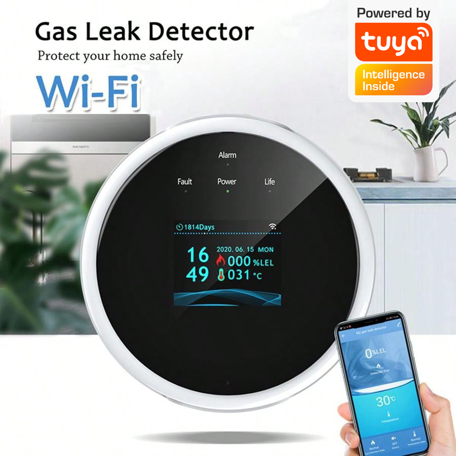 2.4G WiFi Gas Alarm Sensor Com - Home Security Network reseña y precio