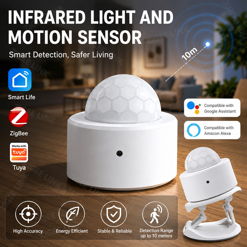 ZigBee 3.0 PIR Motion Sensor W - Home Security Alexa reseña y precio