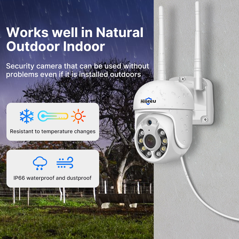 Hiseeu 5MP WiFi CCTV Camera Se - Home Security Cameras Wireless reseña y precio