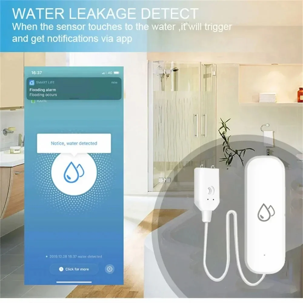 Tuya WiFi Water Sensor Leakage - Home Security Alexa reseña y precio