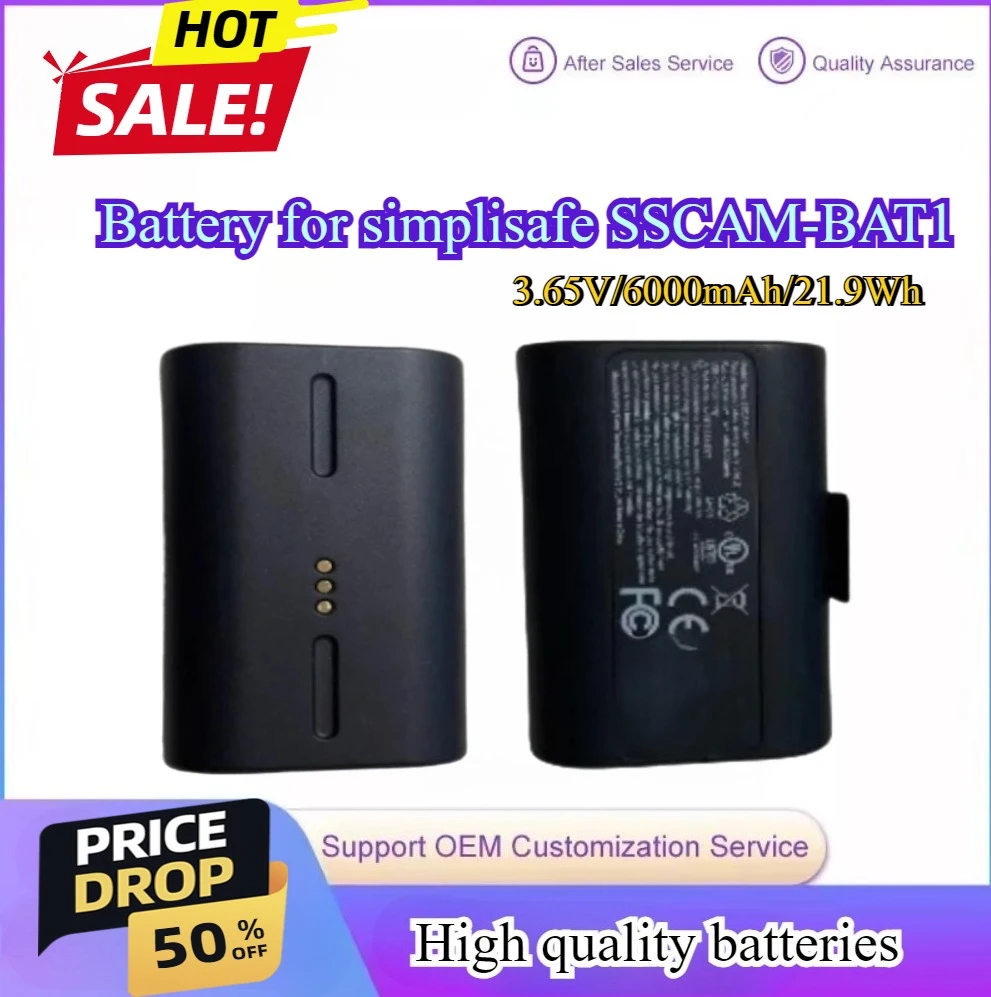 6000mAh SSCAM-BAT1 Battery Rep - Home Security Simplisafe reseña y precio