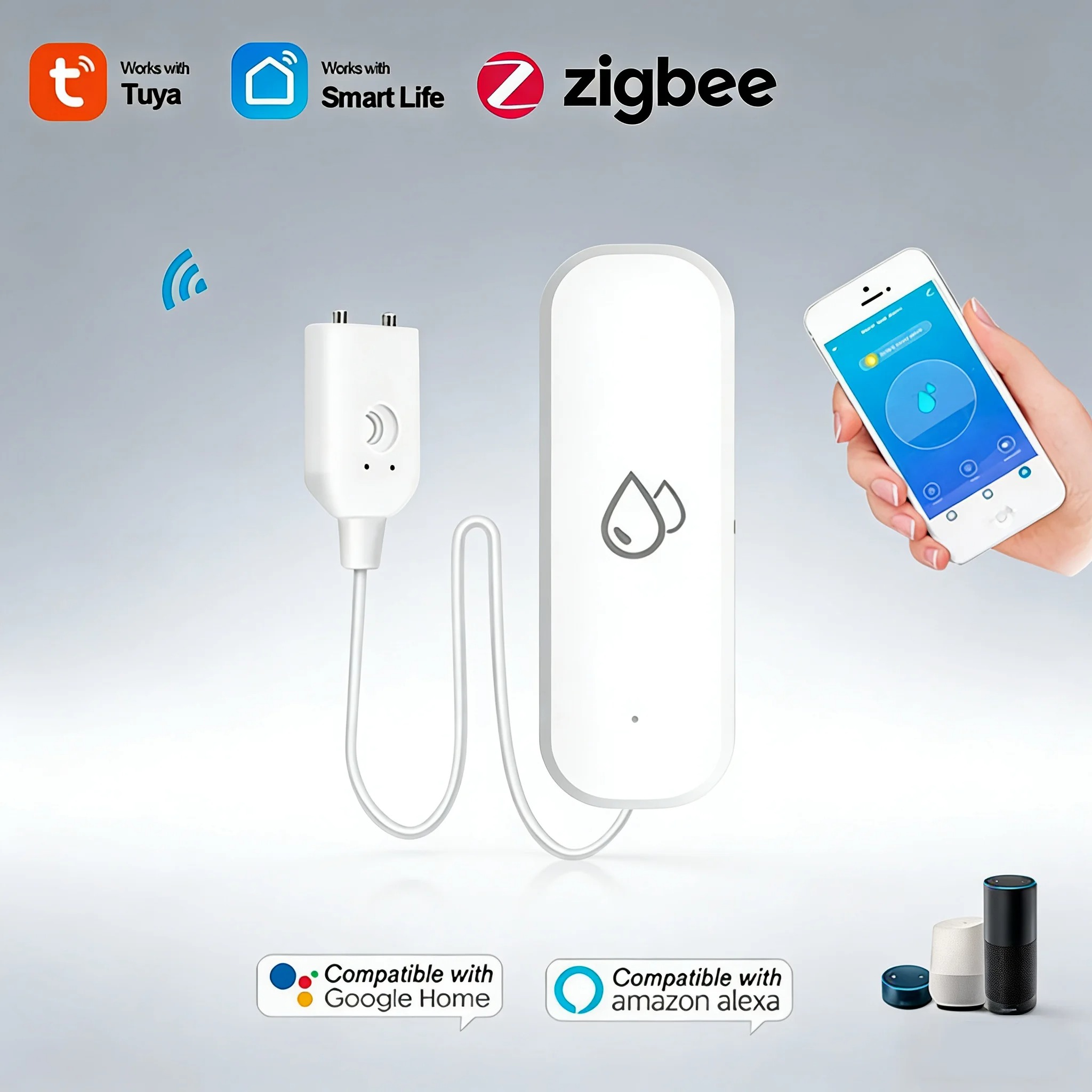 Smart Home Zigbee Water Leak D - Home Security Alexa reseña y precio