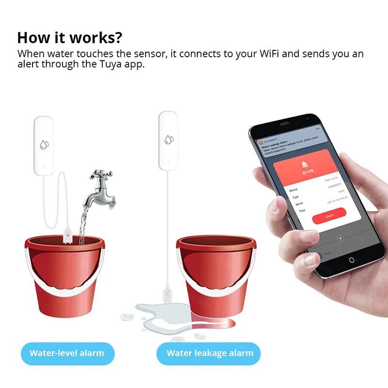 Smart Home Zigbee Water Leak D - Home Security Alexa reseña y precio