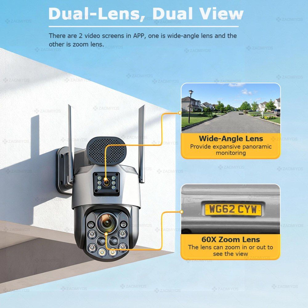 Dual Lens Home Outdoor Surveil - Home Security Adt reseña y precio